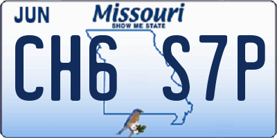 MO license plate CH6S7P