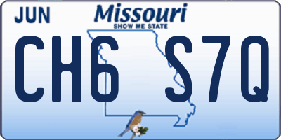 MO license plate CH6S7Q