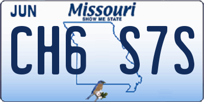 MO license plate CH6S7S
