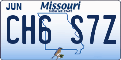 MO license plate CH6S7Z