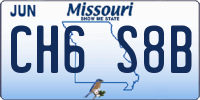 MO license plate CH6S8B