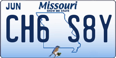 MO license plate CH6S8Y
