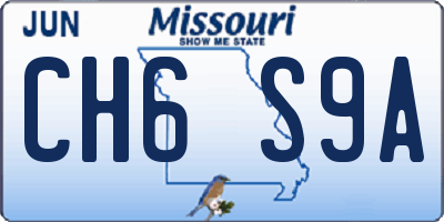 MO license plate CH6S9A