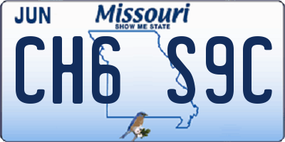 MO license plate CH6S9C