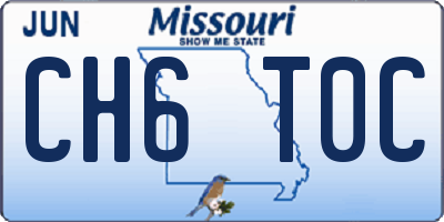 MO license plate CH6T0C