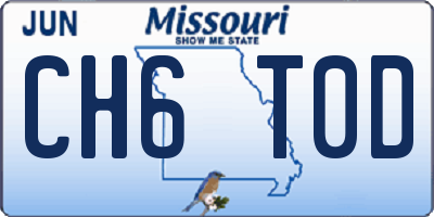 MO license plate CH6T0D