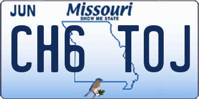 MO license plate CH6T0J