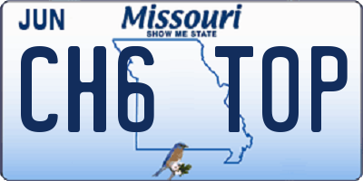 MO license plate CH6T0P