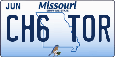 MO license plate CH6T0R
