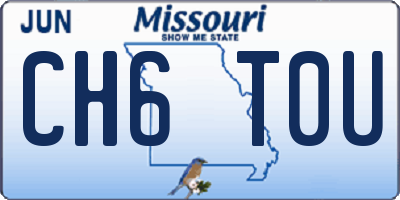 MO license plate CH6T0U