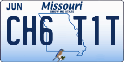 MO license plate CH6T1T