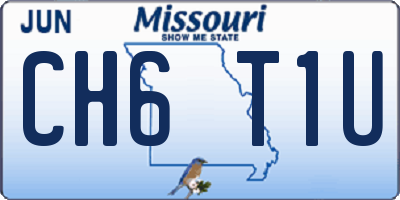 MO license plate CH6T1U