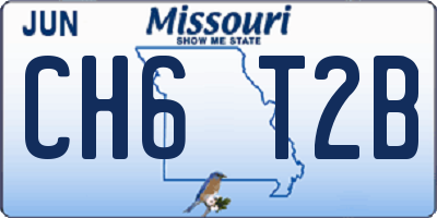 MO license plate CH6T2B