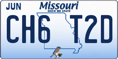 MO license plate CH6T2D
