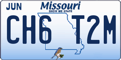 MO license plate CH6T2M