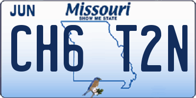 MO license plate CH6T2N