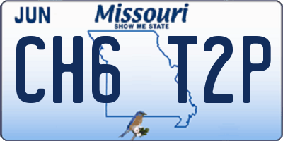 MO license plate CH6T2P