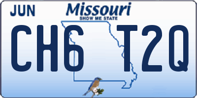 MO license plate CH6T2Q