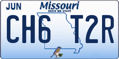 MO license plate CH6T2R