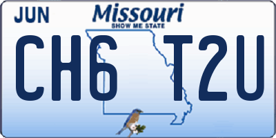 MO license plate CH6T2U