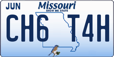 MO license plate CH6T4H