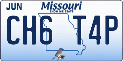 MO license plate CH6T4P