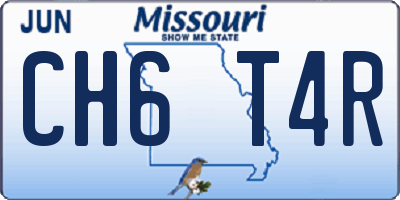 MO license plate CH6T4R
