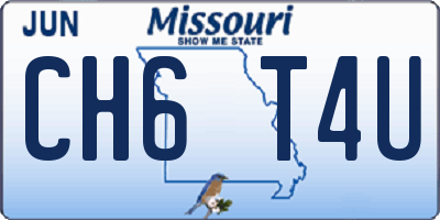 MO license plate CH6T4U