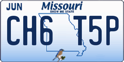MO license plate CH6T5P