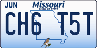 MO license plate CH6T5T