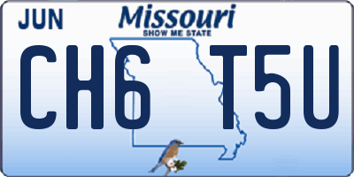 MO license plate CH6T5U