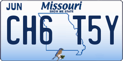 MO license plate CH6T5Y