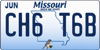 MO license plate CH6T6B