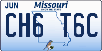 MO license plate CH6T6C
