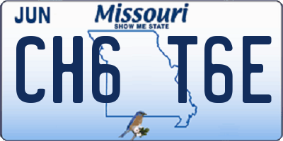 MO license plate CH6T6E