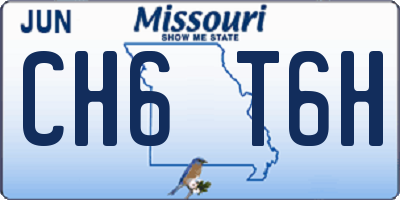 MO license plate CH6T6H