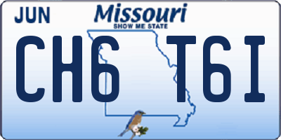 MO license plate CH6T6I