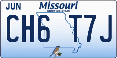 MO license plate CH6T7J
