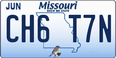 MO license plate CH6T7N