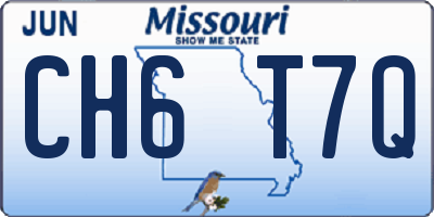 MO license plate CH6T7Q