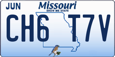 MO license plate CH6T7V