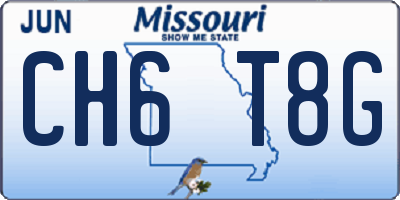 MO license plate CH6T8G
