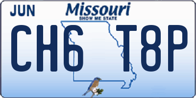 MO license plate CH6T8P