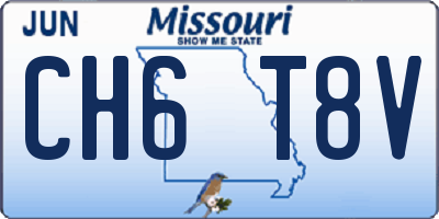 MO license plate CH6T8V