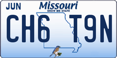 MO license plate CH6T9N