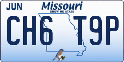 MO license plate CH6T9P