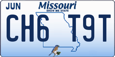 MO license plate CH6T9T