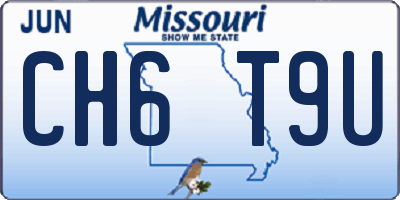 MO license plate CH6T9U