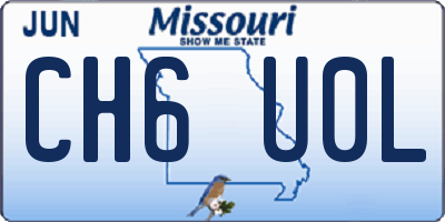 MO license plate CH6U0L
