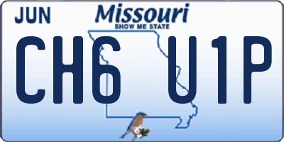 MO license plate CH6U1P